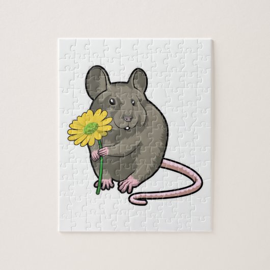 Rat met gele ventilator legpuzzel (Verticaal)