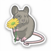 Rat met gele ventilator sticker (Voorkant)