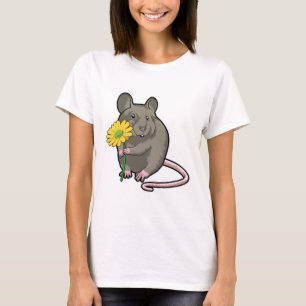 Rat met gele ventilator t-shirt