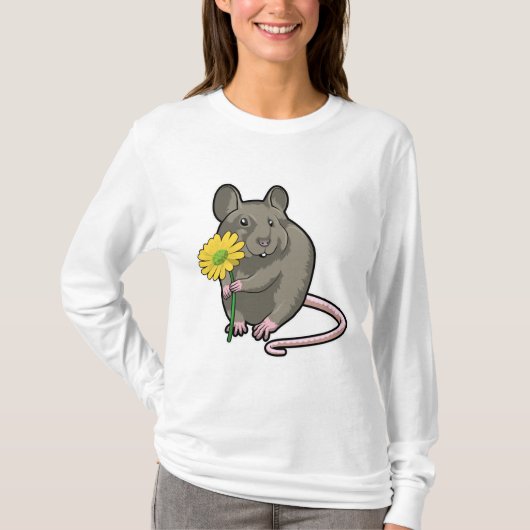 Rat met gele ventilator t-shirt (Voorkant)