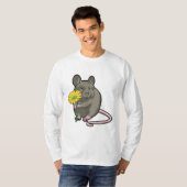 Rat met gele ventilator t-shirt (Voorkant volledig)