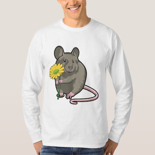 Rat met gele ventilator t-shirt (Voorkant)