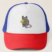 Rat met gele ventilator trucker pet (Voorkant)
