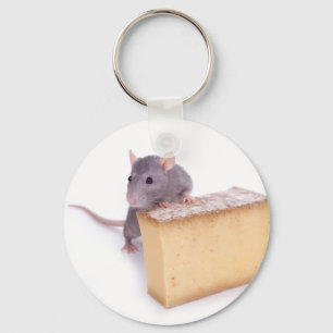 rat met kaas sleutelhanger