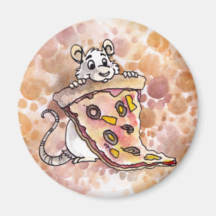 Rat met Pizza Magnet