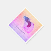 Rat met roze tas Jouw naam toevoegen Rat Servet (Hoek)