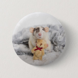 Rat met Teddy Bear Button
