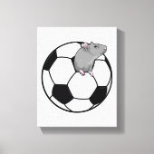 Rat met Voetbal Canvas Afdruk (Voorkant)