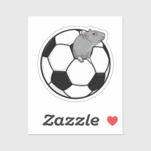Rat met Voetbal Sticker