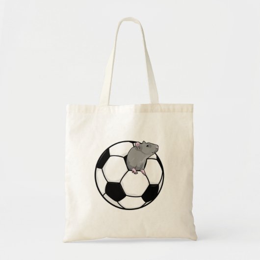 Rat met Voetbal Tote Bag (Voorkant)