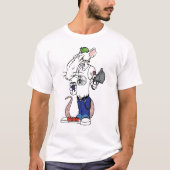 rat met witte rug t-shirt (Voorkant)