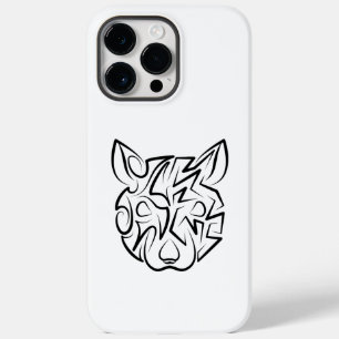 Rat met zwarte en witte tribale Case-Mate iPhone 14 pro max hoesje