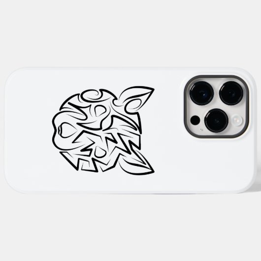 Rat met zwarte en witte tribale Case-Mate iPhone case (Achterkant (horizontaal))