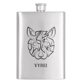 Rat met zwarte en witte tribale flacon