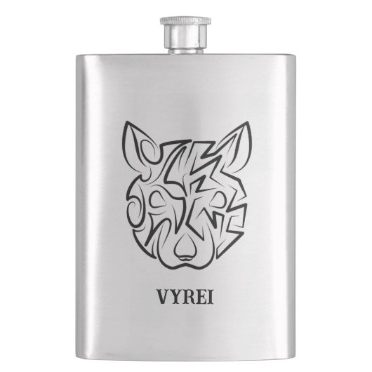 Rat met zwarte en witte tribale flacon (Voorkant)