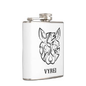 Rat met zwarte en witte tribale heupfles (Rechts)