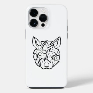 Rat met zwarte en witte tribale iPhone 14 pro max hoesje