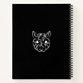 Rat met zwarte en witte tribale notitieboek (Achterkant)