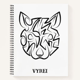 Rat met zwarte en witte tribale notitieboek