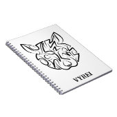 Rat met zwarte en witte tribale notitieboek (Rechterzijde)