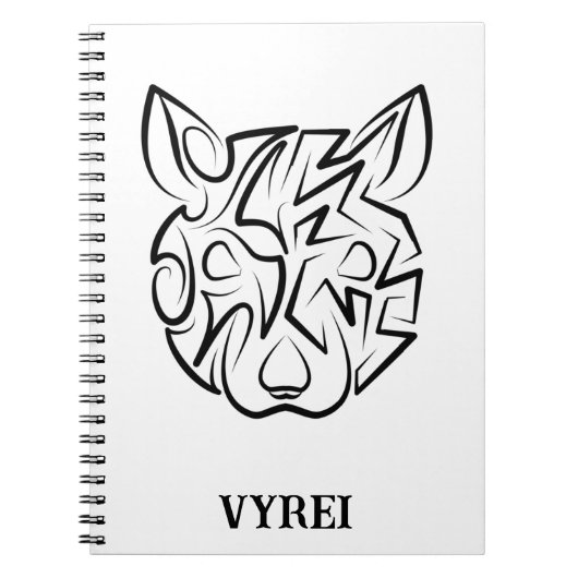 Rat met zwarte en witte tribale notitieboek (Voorkant)