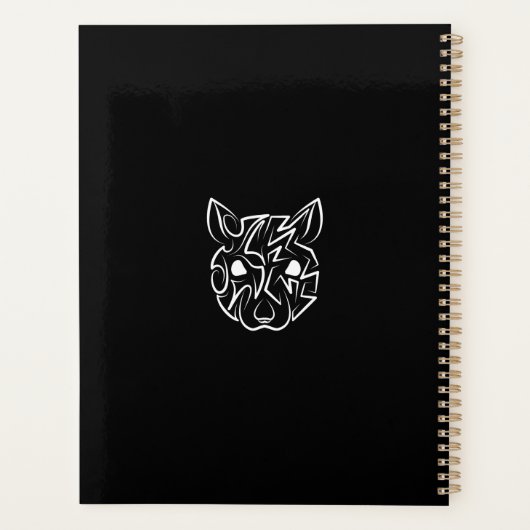 Rat met zwarte en witte tribale planner (Achterkant)