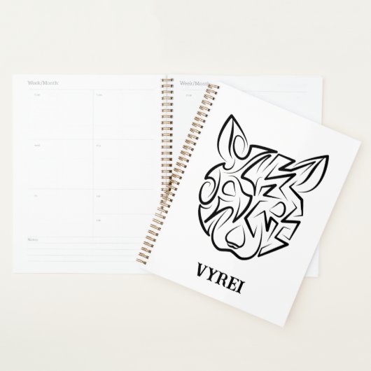 Rat met zwarte en witte tribale planner (Display)