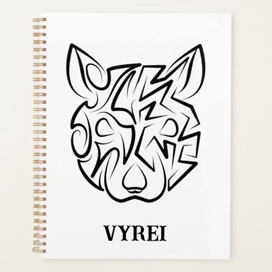 Rat met zwarte en witte tribale planner (Voorkant)