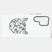 Rat met zwarte en witte tribale samsung galaxy hoesje (Achterkant horizontaal)