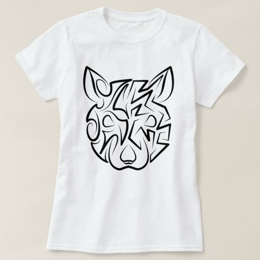 Rat met zwarte en witte tribale t-shirt (Design voorkant)