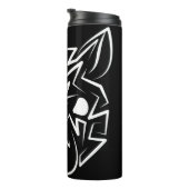 Rat met zwarte en witte tribale thermosbeker (Geroteerd rechts)