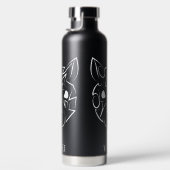 Rat met zwarte en witte tribale waterfles (Rechts)