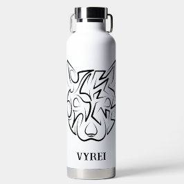 Rat met zwarte en witte tribale waterfles