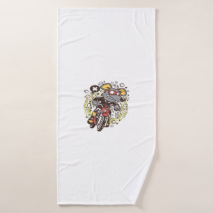 Rat Motocross Rider Badhanddoek
