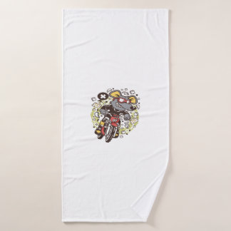 Rat Motocross Rider Badhanddoek