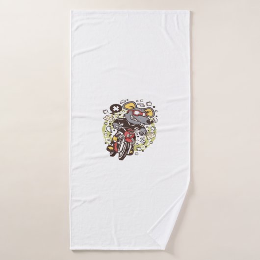 Rat Motocross Rider Badhanddoek (Badhanddoek)