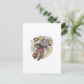 Rat Motocross Rider Briefkaart (Staand voorkant)