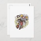 Rat Motocross Rider Briefkaart (Voorkant / Achterkant)
