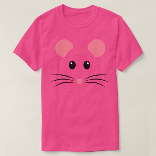 Rat Mouse Face Costume Funny Halloween T-shirt (Design voorkant)