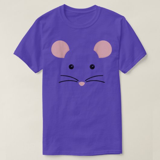 Rat Mouse Face Costume Halloween Pretend, ik ben e T-shirt (Design voorkant)