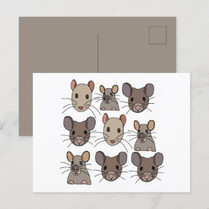 Rat Muis Muizen Briefkaart