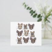 Rat Muis Muizen Briefkaart (Staand voorkant)