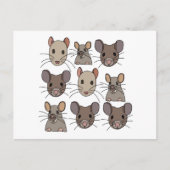 Rat Muis Muizen Briefkaart (Voorkant)