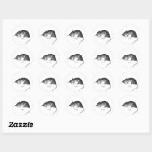  rat muis retro stijlvol chic ronde sticker (Vel)