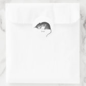  rat muis retro stijlvol chic ronde sticker (Tas)