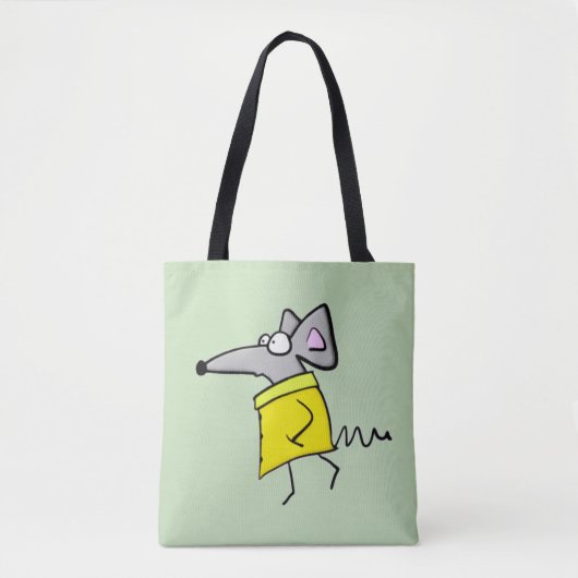 Rat op de catwalk tote bag (Voorkant)