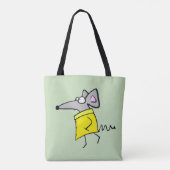 Rat op de catwalk tote bag (Achterkant)