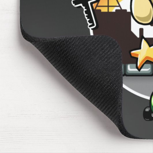 Rat op een skateboard Mousepad Muismat (Hoek)