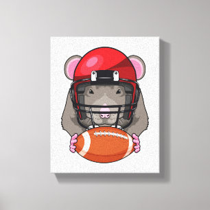 Rat op Football Sport Canvas Afdruk