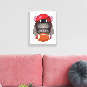 Rat op Football Sport Canvas Afdruk (Insitu (Woonkamer))